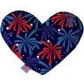 Mirage Pet Products Fireworks Canvas Heart Dog Toy 8 in. 1205-CTYHT8